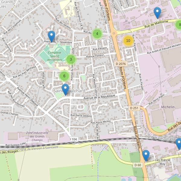 Carte des parkings à Saint-Doulchard Thumbnail
