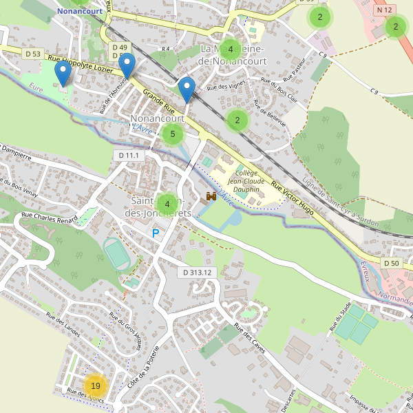 Carte des parkings à Saint-Lubin-des-Joncherets Thumbnail