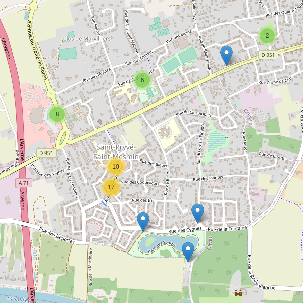 Carte des parkings à Saint-Pryvé-Saint-Mesmin Thumbnail