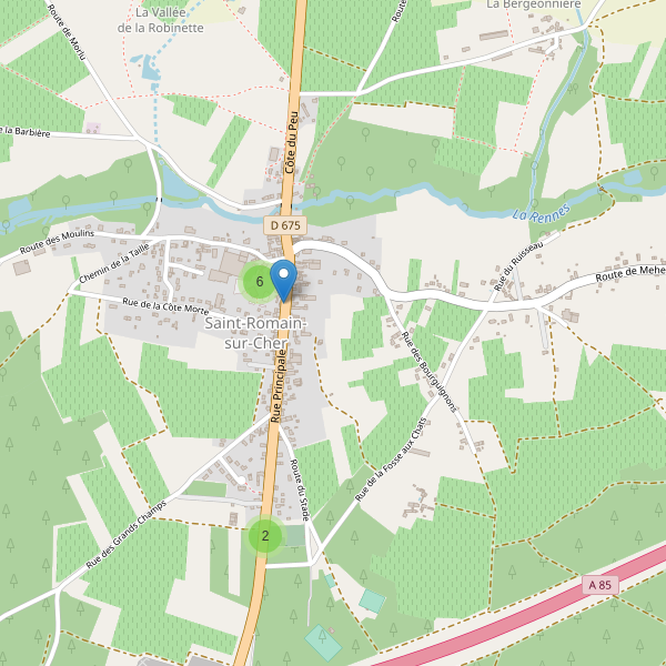 Carte des parkings à Saint-Romain-sur-Cher Thumbnail