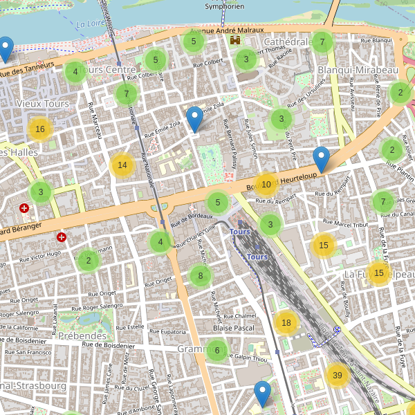 Thumbnail Carte des parkings à Tours