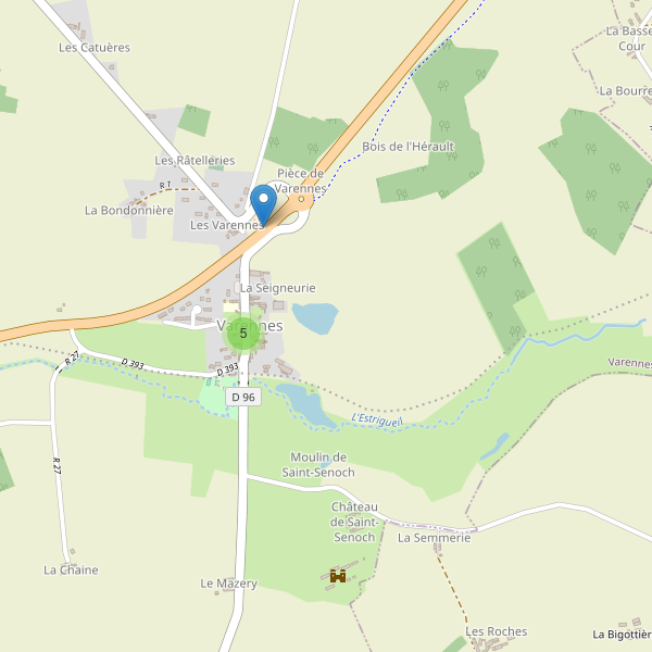 Carte des parkings à Varennes (Indre-et-Loire) Thumbnail