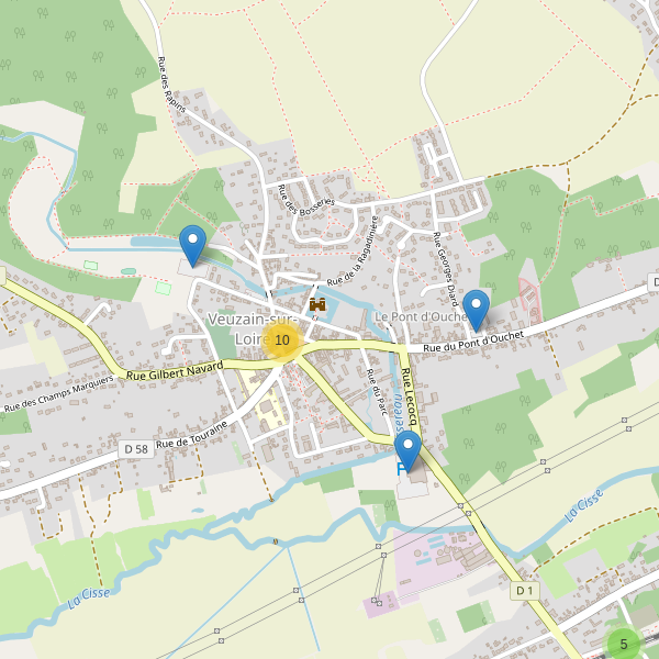 Carte des parkings à Veuzain-sur-Loire Thumbnail