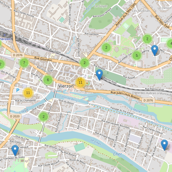 Carte des parkings à Vierzon Thumbnail