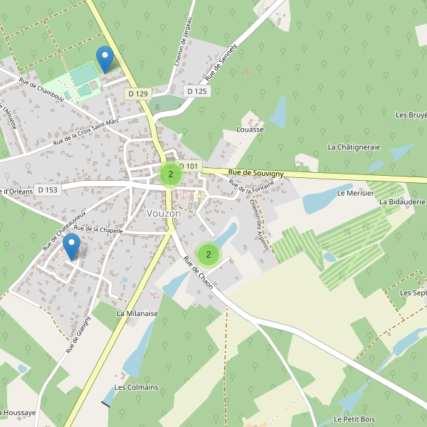 Carte des parkings à Vouzon Thumbnail