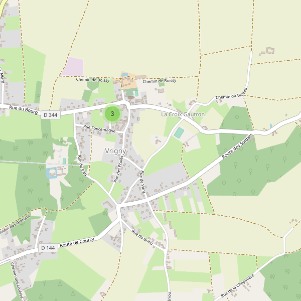 Carte des parkings à Vrigny (Loiret) Thumbnail