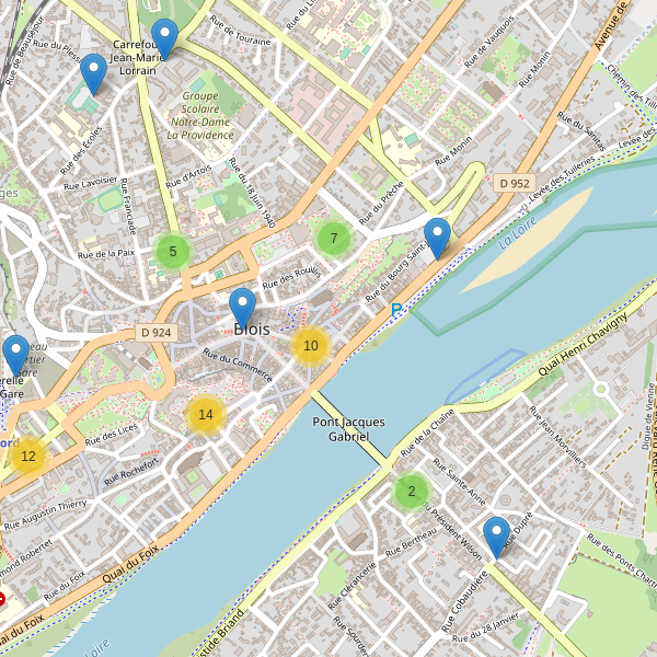 Carte des stationnement-velos à Blois Thumbnail