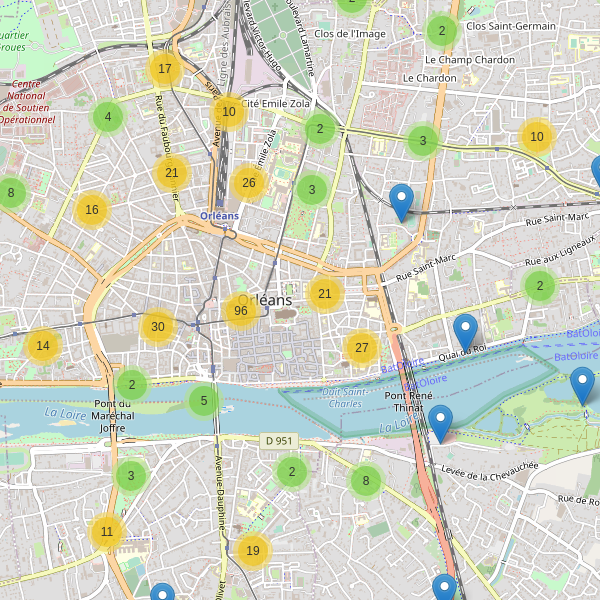 Carte des stationnement-velos à Orléans Thumbnail