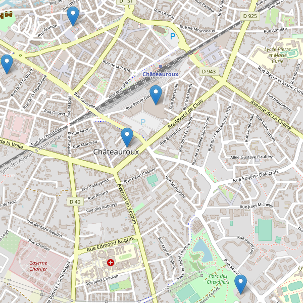 Thumbnail Carte des supermarchés à Châteauroux