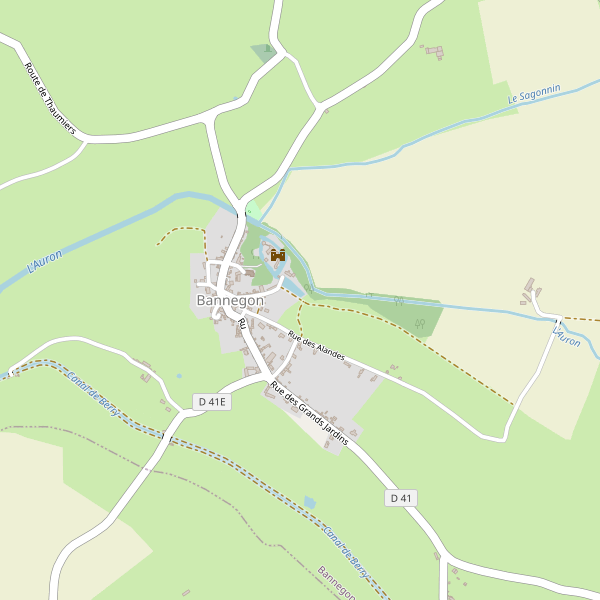 Carte des bedandbreakfast à Bannegon Thumbnail