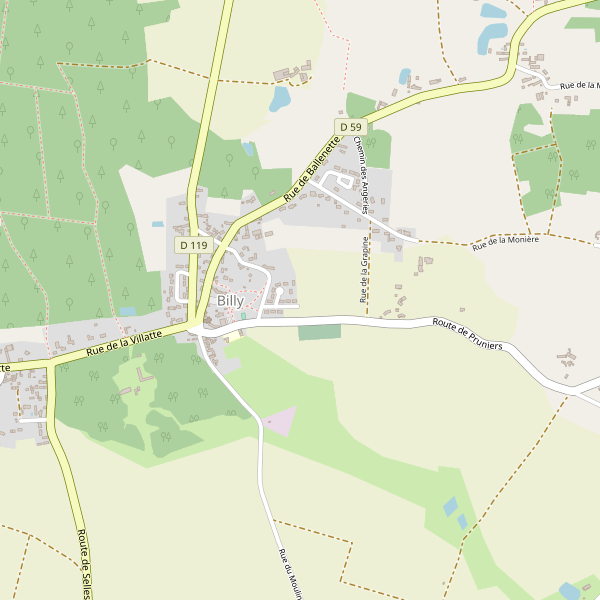 Carte des restaurants à Billy (Loir-et-Cher) Thumbnail