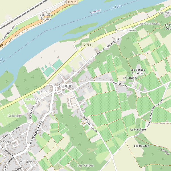 Carte des terminals-ferry à Chargé Thumbnail