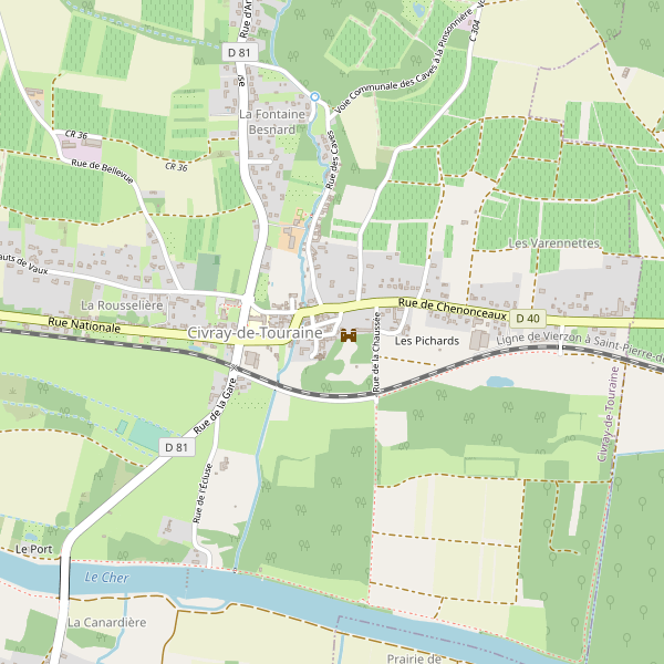 Carte des pub à Civray-de-Touraine Thumbnail