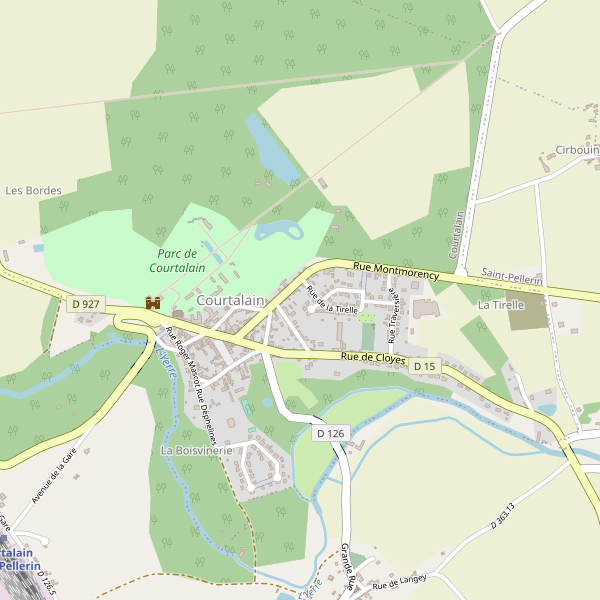Carte des hotels à Courtalain Thumbnail
