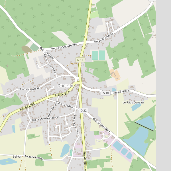 Carte des hotels à Dhuizon Thumbnail