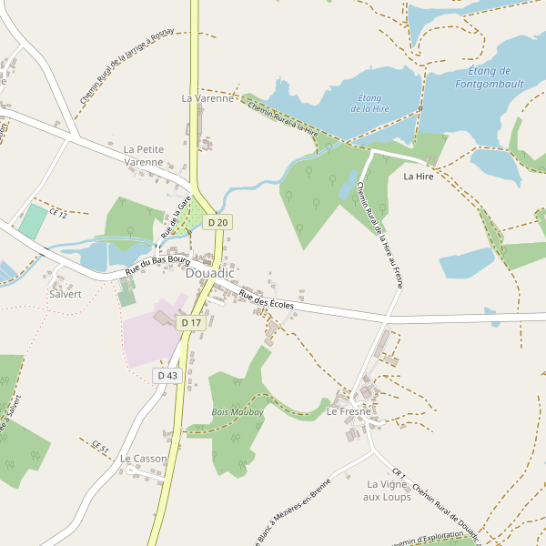 Carte des hotels à Douadic Thumbnail