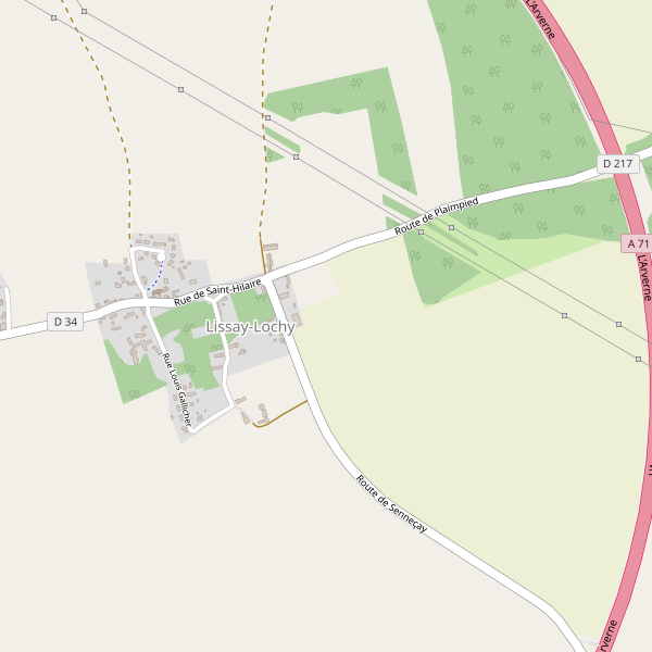 Carte des hotels à Lissay-Lochy Thumbnail