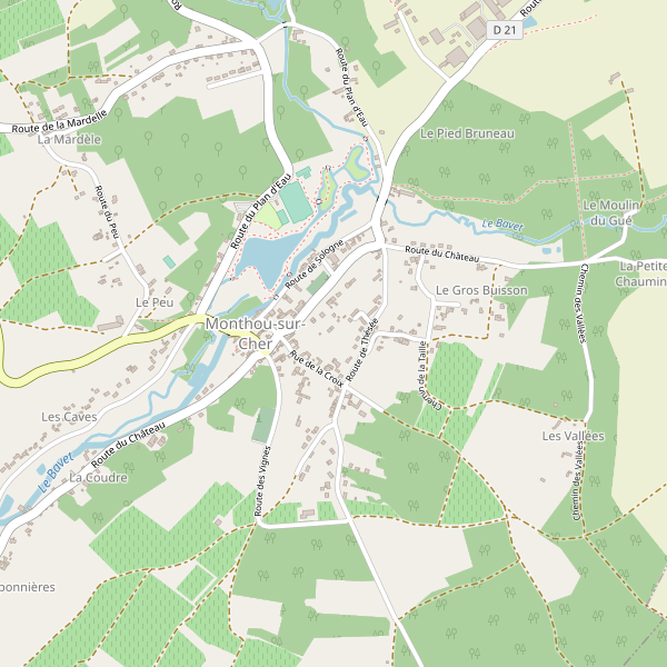 Carte des hotels à Monthou-sur-Cher Thumbnail
