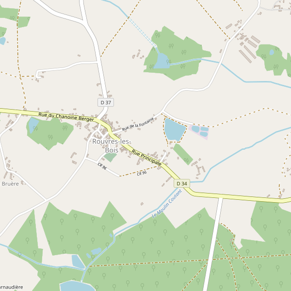 Carte des hotels à Rouvres-les-Bois Thumbnail