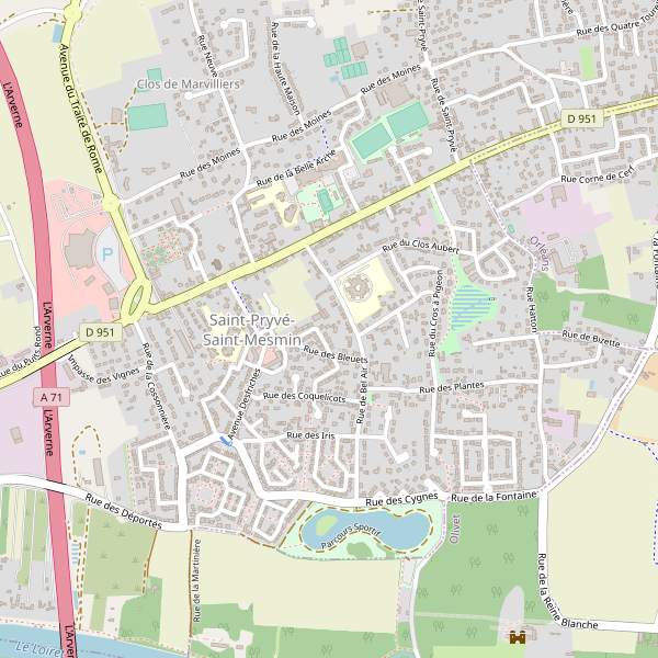 Carte des piscines à Saint-Pryvé-Saint-Mesmin Thumbnail