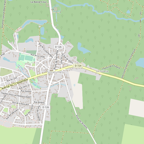 Carte des hotels à Souesmes Thumbnail