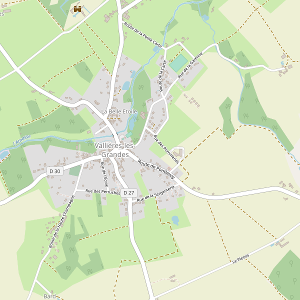 Carte des location-voiture à Vallières-les-Grandes Thumbnail