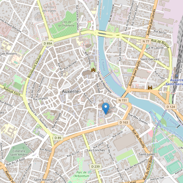Carte des bibliotheques à Auxerre Thumbnail