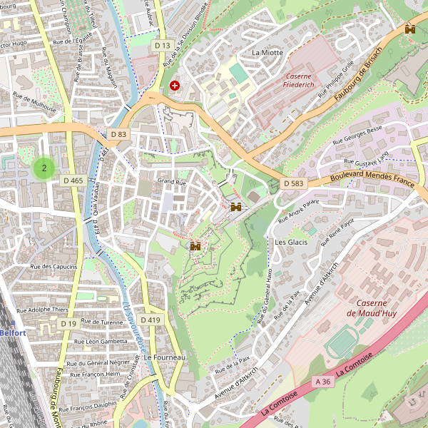 Carte des bibliotheques à Belfort Thumbnail