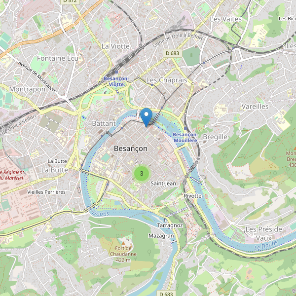 Carte des bibliotheques à Besançon Thumbnail