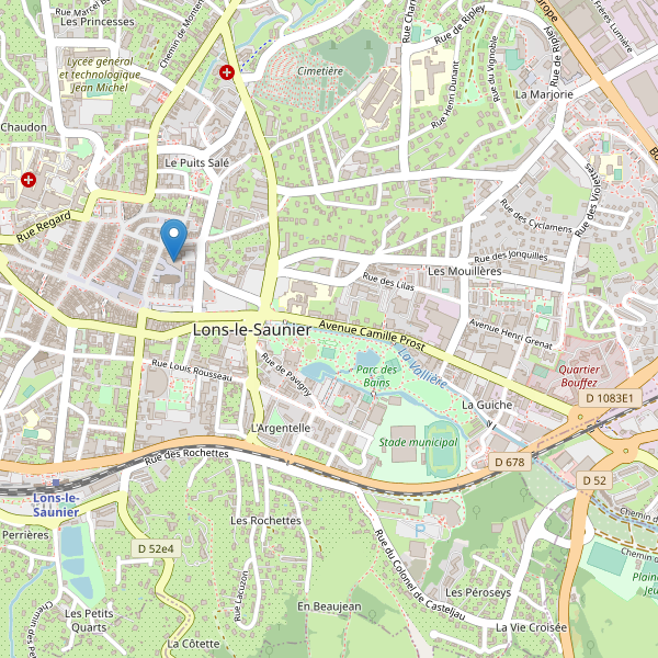 Carte des bibliotheques à Lons-le-Saunier Thumbnail