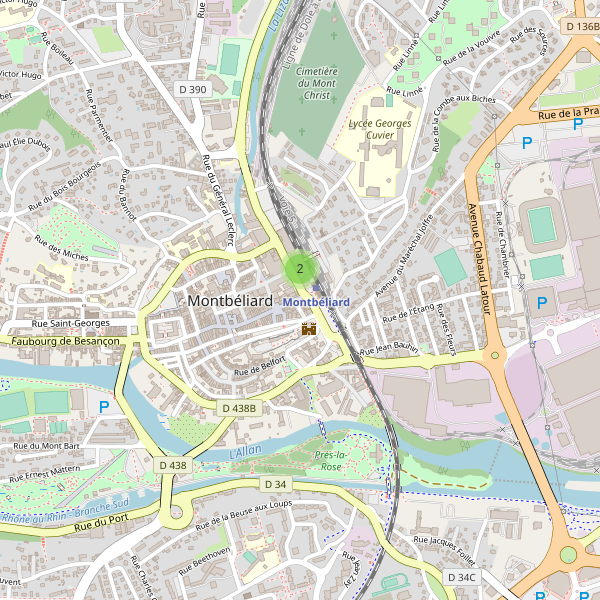 Carte des bibliotheques à Montbéliard Thumbnail