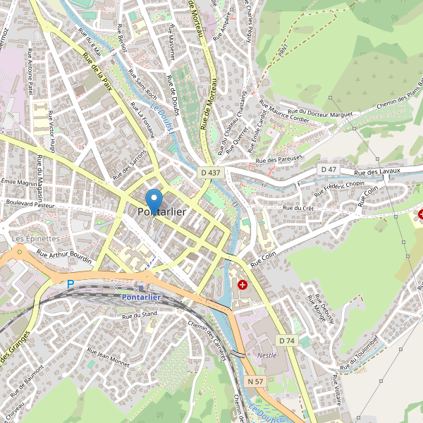 Carte des bibliotheques à Pontarlier Thumbnail