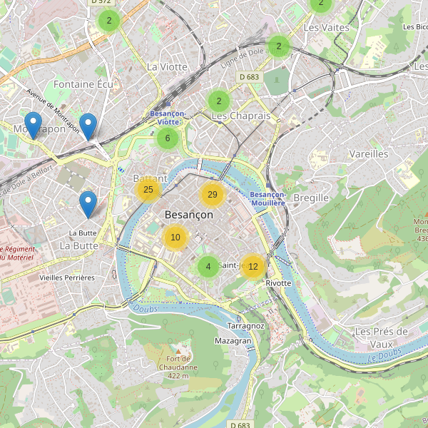 Carte des cafe à Besançon Thumbnail