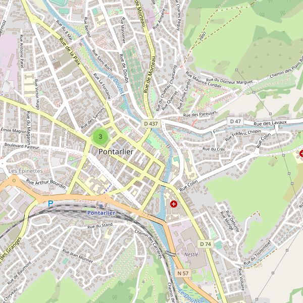 Carte des chaussures à Pontarlier Thumbnail