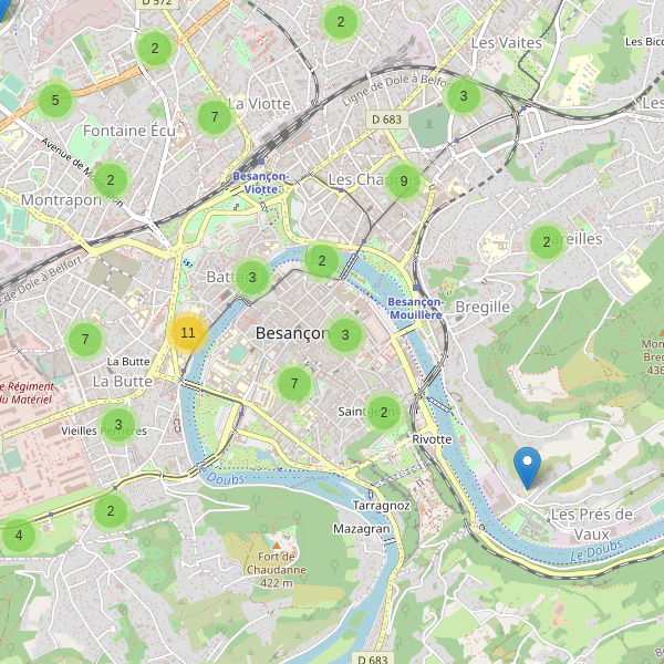 Carte des ecoles à Besançon Thumbnail