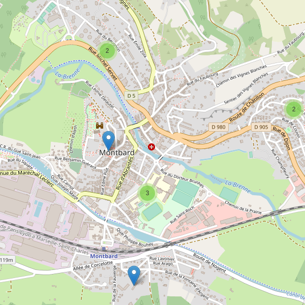 Carte des ecoles à Montbard Thumbnail