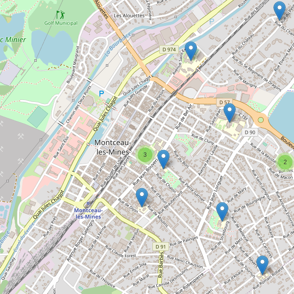 Carte des ecoles à Montceau-les-Mines Thumbnail