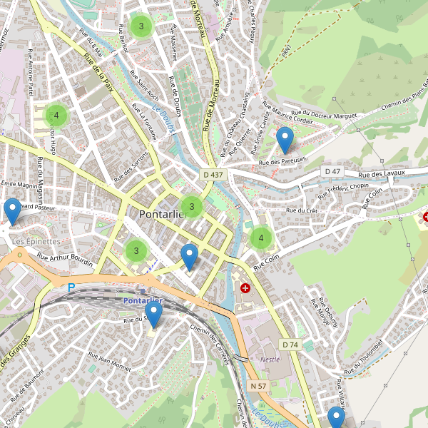 Carte des ecoles à Pontarlier Thumbnail