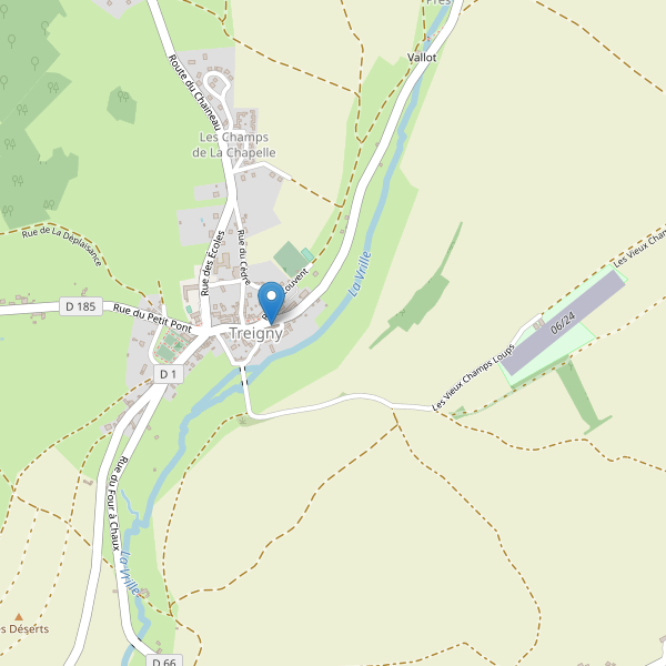 Carte des eglises à Treigny Thumbnail