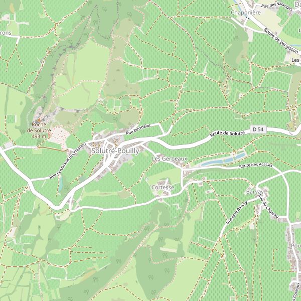 Carte des gares à Solutré-Pouilly Thumbnail