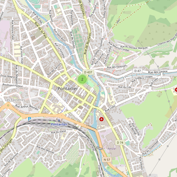 Carte des marches à Pontarlier Thumbnail