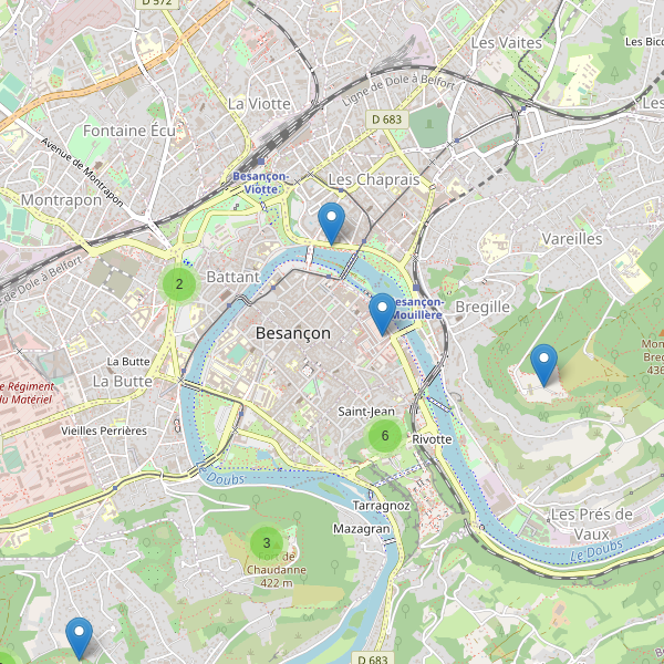 Carte des monuments à Besançon Thumbnail