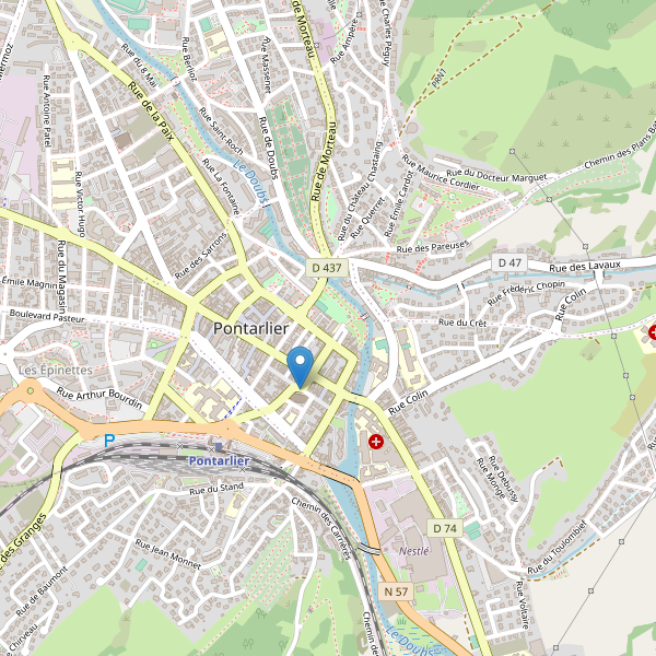 Carte des monuments à Pontarlier Thumbnail