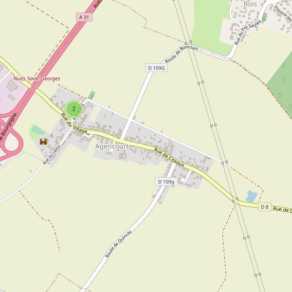 Carte des parkings à Agencourt Thumbnail