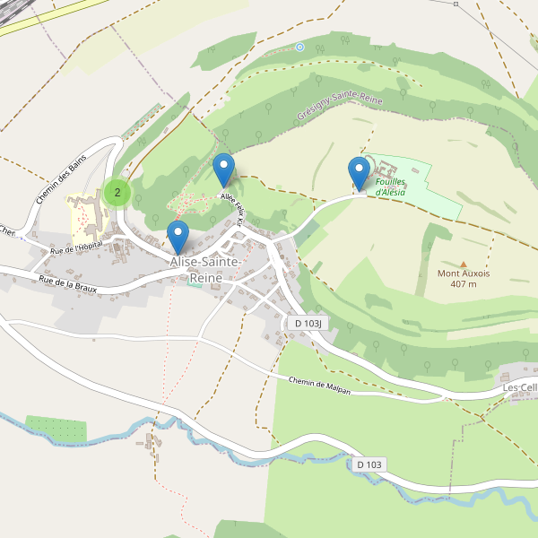 Carte des parkings à Alise-Sainte-Reine Thumbnail
