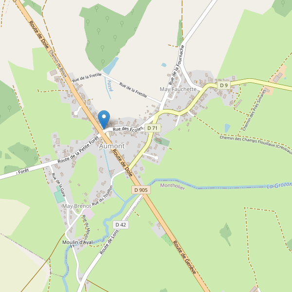 Carte des parkings à Aumont (Jura) Thumbnail