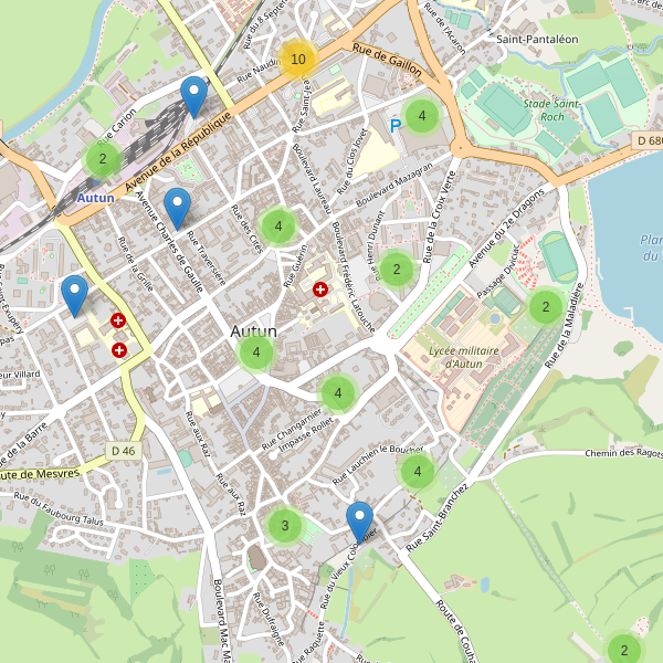 Thumbnail Carte des parkings à Autun