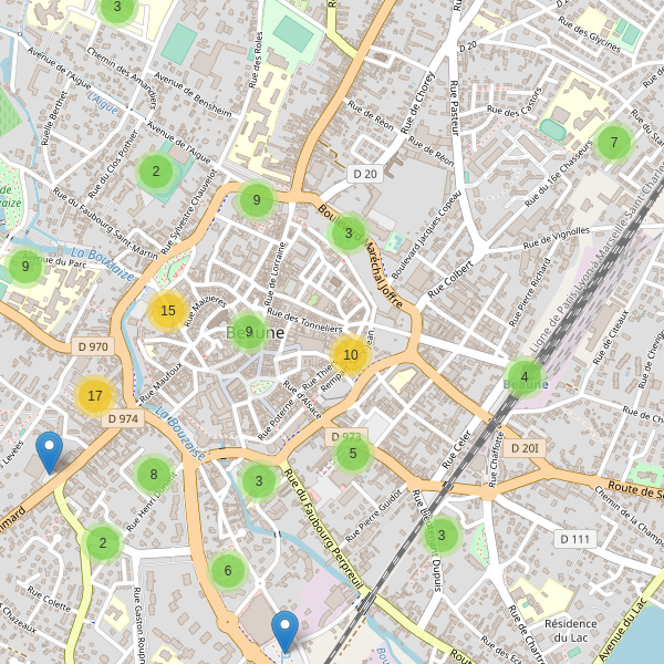 Thumbnail Carte des parkings à Beaune