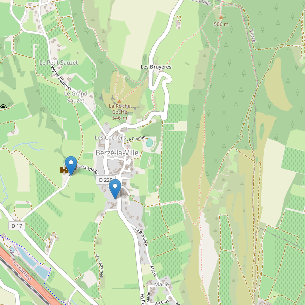 Carte des parkings à Berzé-la-Ville Thumbnail