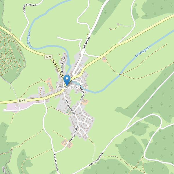 Carte des parkings à Bonnevaux (Doubs) Thumbnail